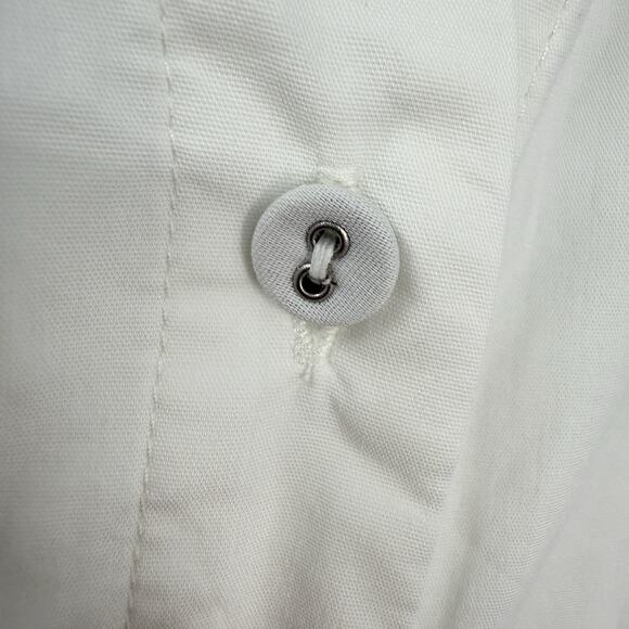 J Jill Plus 4X White Shirt Collection Long Sleeve V Neck Button Up Tunic Classic - Picture 5 of 9